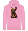 Жіноча толстовка (худі) French bulldog king Рожевий фото