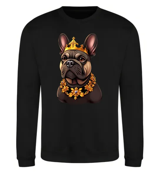 Свитшот French bulldog king Черный фото