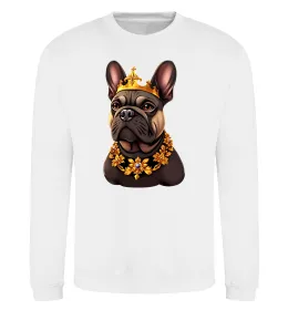 Свитшот French bulldog king Белый фото