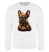 Свитшот French bulldog king Белый фото