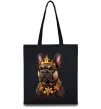 Еко-сумка French bulldog king Чорний фото