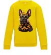 Детский Свитшот French bulldog king Солнечно желтый фото