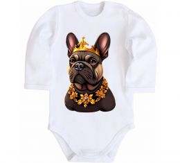 Детский боди French bulldog king