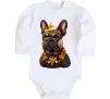 Дитячий бодік French bulldog king Білий фото