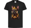 Детская футболка French bulldog king Черный фото