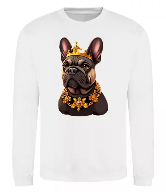 Свитшот French bulldog king Белый фото