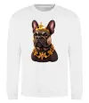 Свитшот French bulldog king Белый фото