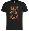 Чоловіча футболка French bulldog king Чорний Чоловіча футболка French bulldog king Чорний фото
