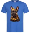 Чоловіча футболка French bulldog king Яскраво-синій Чоловіча футболка French bulldog king Яскраво-синій фото