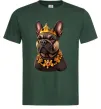Чоловіча футболка French bulldog king Темно-зелений Чоловіча футболка French bulldog king Темно-зелений фото