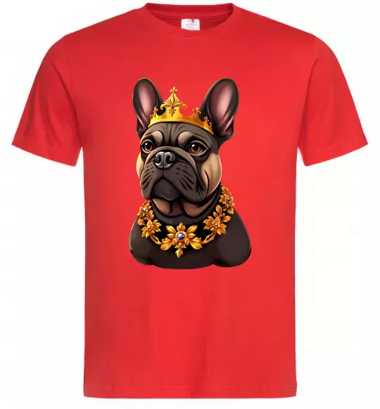 Чоловіча футболка French bulldog king Червоний фото