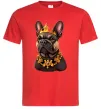 Чоловіча футболка French bulldog king Червоний Чоловіча футболка French bulldog king Червоний фото