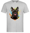 Чоловіча футболка French bulldog sunglasses Сірий фото