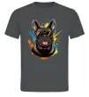 Чоловіча футболка French bulldog sunglasses Графіт фото