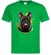 Чоловіча футболка French bulldog sunglasses Зелений фото