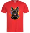Чоловіча футболка French bulldog sunglasses Червоний фото