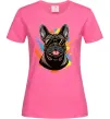 Жіноча футболка French bulldog sunglasses Яскраво-рожевий фото