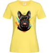 Жіноча футболка French bulldog sunglasses Лимонний фото