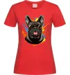 Жіноча футболка French bulldog sunglasses Червоний фото