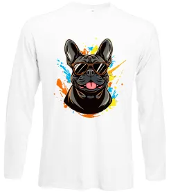 Лонгслив Love is frenchie Белый фото