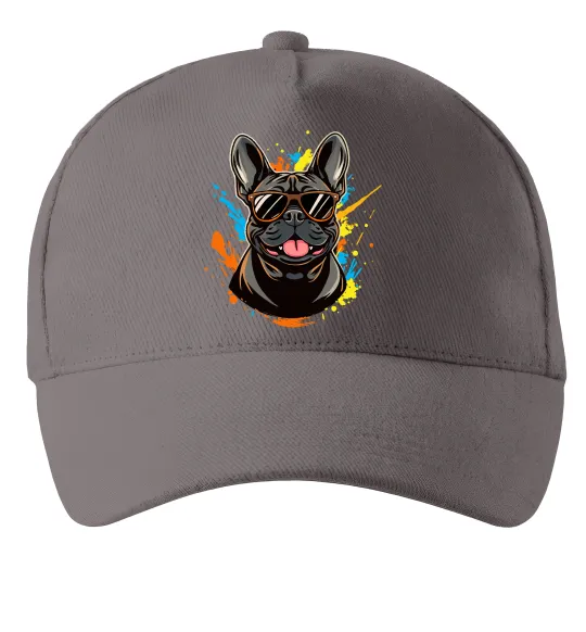 Кепка French bulldog sunglasses Сірий фото