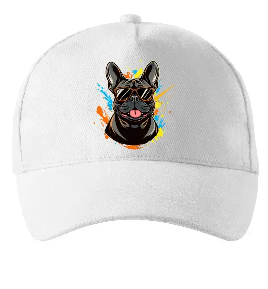Кепка French bulldog sunglasses Белый фото