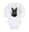 Дитячий бодік French bulldog sunglasses Білий фото