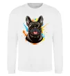 Світшот French bulldog sunglasses Білий фото