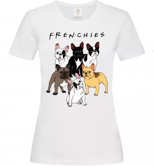 Жіноча футболка Frenchies Білий фото