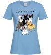 Жіноча футболка Frenchies Блакитний фото