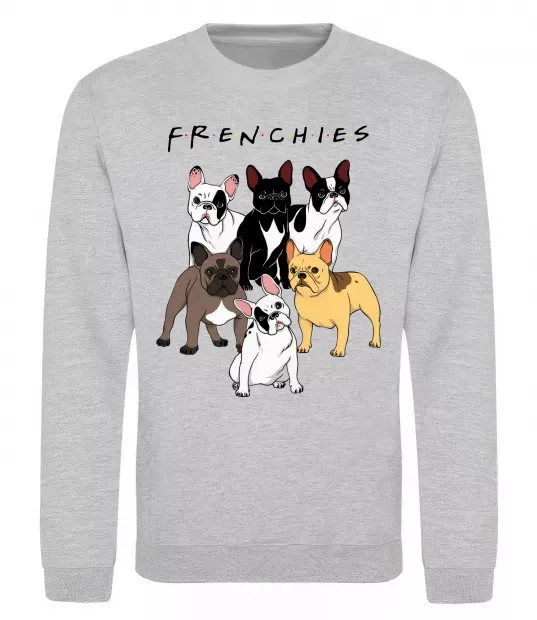 Світшот Frenchies Сірий меланж фото