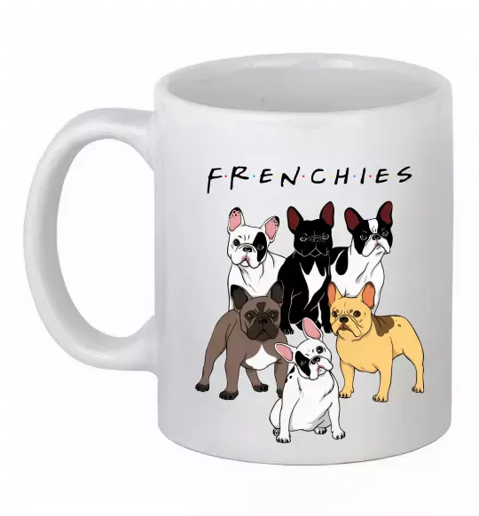 Чашка керамическая Frenchies Белый фото