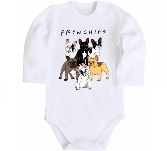 Дитячий бодік Frenchies Білий фото