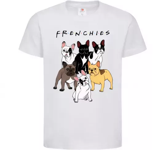 Детская футболка Frenchies Белый фото
