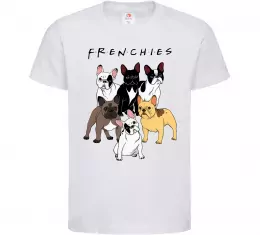 Детская футболка Frenchies Белый фото