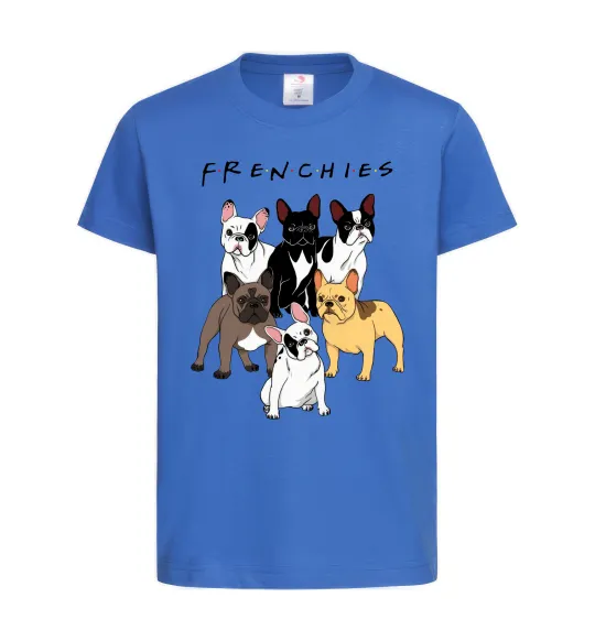Дитяча футболка Frenchies Яскраво-синій фото