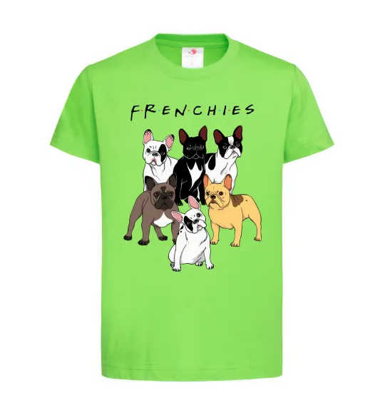 Дитяча футболка Frenchies Лаймовий фото