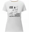 Женская премиум футболка I work hard for my frenchie Белый фото