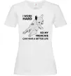 Женская футболка I work hard for my frenchie Белый фото