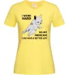 Женская футболка I work hard for my frenchie Лимонный фото