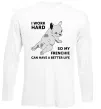 Лонгслив I work hard for my frenchie Белый фото