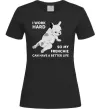 Женская футболка I work hard for my frenchie Черный фото