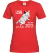 Женская футболка I work hard for my frenchie Красный фото