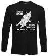 Лонгслив I work hard for my frenchie Черный фото