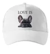 Кепка Love is frenchie Белый фото