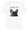 Футболка Оверсайз Love is frenchie Белый фото