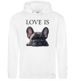 Мужская толстовка (худи) Love is frenchie Мужская толстовка (худи) Love is frenchie