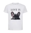 Детская футболка Love is frenchie Белый фото
