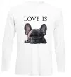 Лонгслів Love is frenchie Білий фото