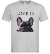 Чоловіча футболка Love is frenchie Сірий фото